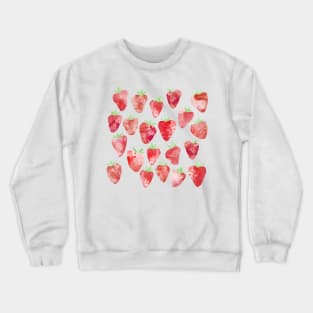 Strawberries Watercolor Crewneck Sweatshirt